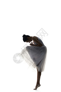 舞蹈女性剪影动作背景图片