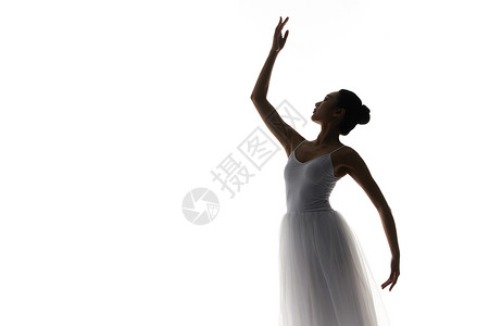 跳舞的女性剪影动作背景图片