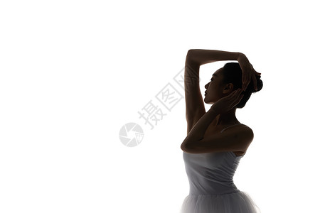 跳舞的女性剪影动作背景图片