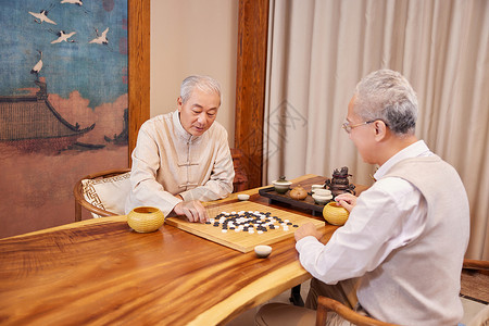 黑历史素材老年聚会一起下围棋背景