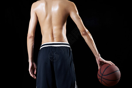 篮球运动员背部特写图片