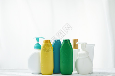 塑料瓶家居洗漱用品背景