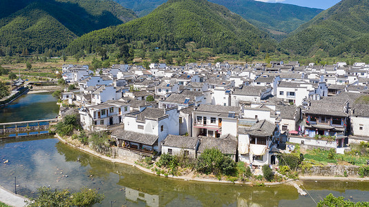 安徽黄山市卢村风光背景图片