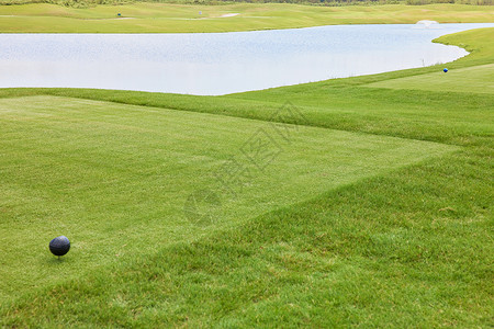 空旷无人的高尔夫草坪图片