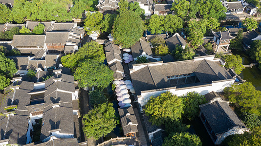 江苏无锡惠山古镇风光背景