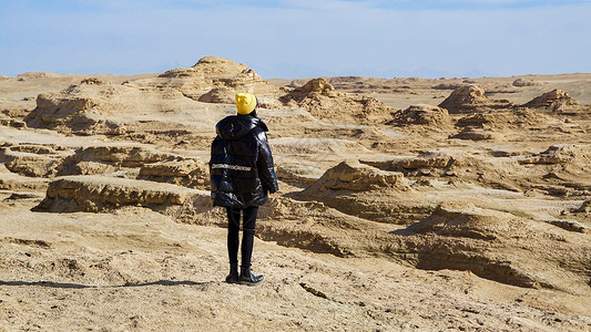 火星地貌青海网红火星公路俄博梁雅丹地貌背景