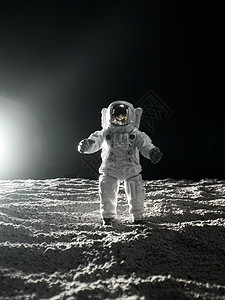 宇宙表面站在月球表面的宇航员背景