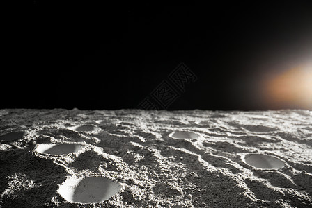 月球表面月球脚印高清图片