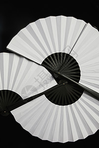 黑白极简中国风时尚折扇背景图片
