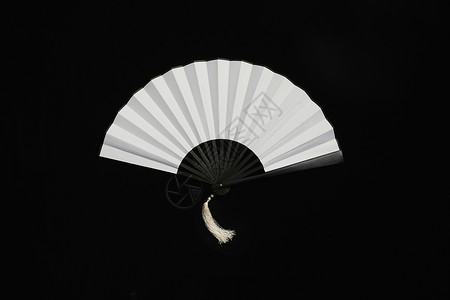 黑背景极简时尚中国风折扇背景图片