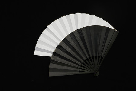 黑白极简中国风时尚折扇背景图片