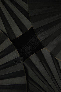 黑白极简中国风时尚折扇屏保背景图片