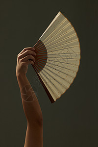 禅舞背景素材一只手拿着折扇背景