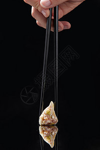 白菜猪肉馅的风味水饺高清图片