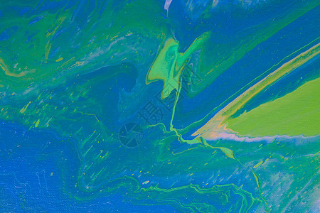 绿黄欧美风花纹流体油画背景