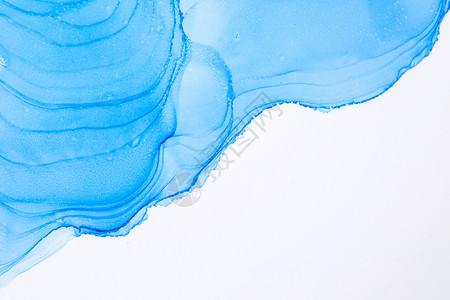 水墨四鱼素材创意水墨扩散蓝色背景背景