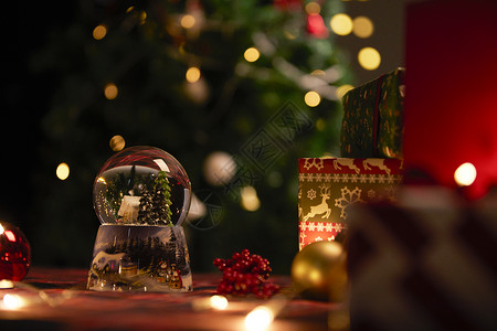 龙年礼盒包装平安夜圣诞节日静物背景背景