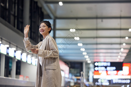 夜晚女性机场形象图片