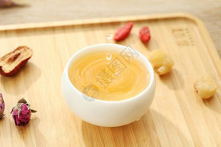 姜枣茶枸杞红枣姜丝桂圆食材拍摄背景