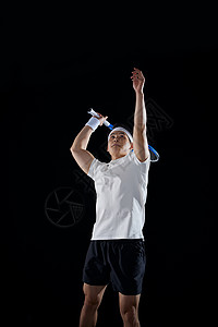 男生打球网球运动员打球形象背景