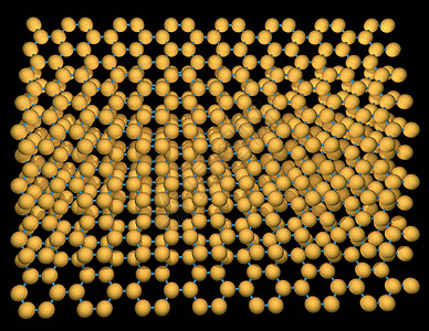 碳原子4层堆叠石墨的分子模型背景