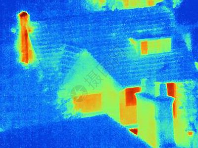 房屋的热成像图片