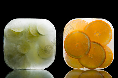 冻橙和冻柠檬图片