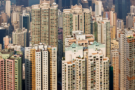 香港公寓楼背景图片
