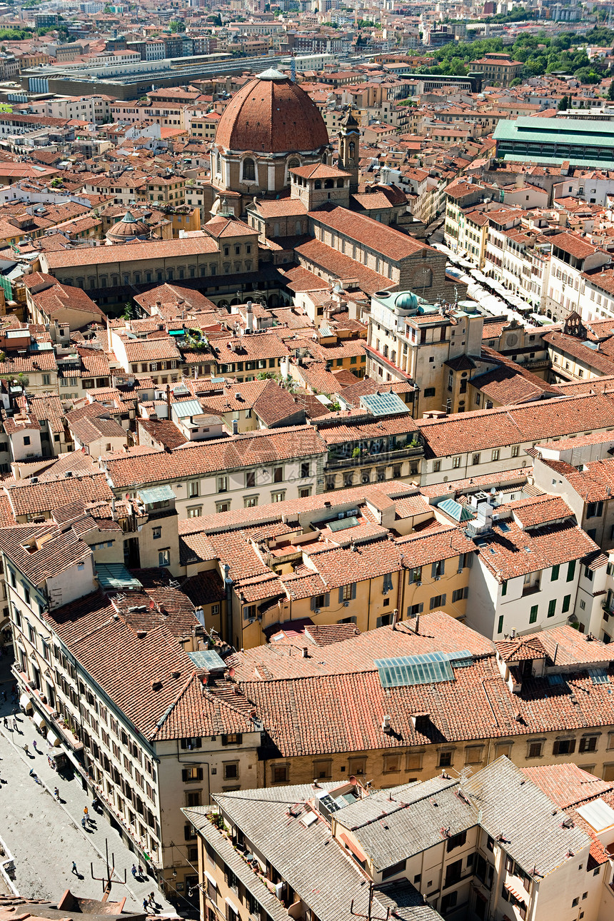 意大利佛罗伦萨老城空中观察图片