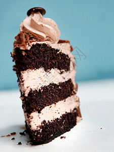 巧克力蛋糕切片图片