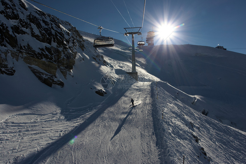 瑞士阿尔卑斯山提特利滑雪电梯图片