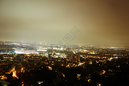 美国加利福尼亚州洛杉矶夜晚的城市风景图片
