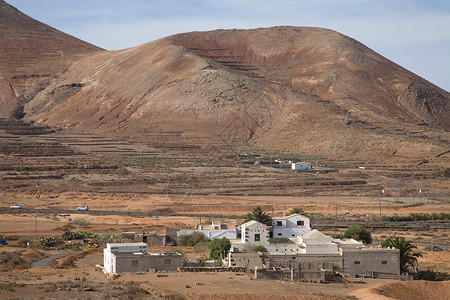 拉马提拉酒店西班牙加那利群岛上的小房子背景