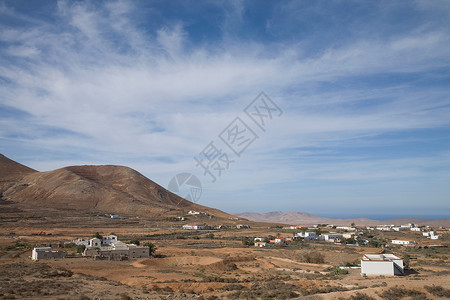 西班牙加那利群岛上的小房子高清图片
