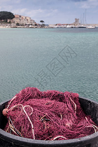 马西亚纳意大利埃尔巴岛渔网背景