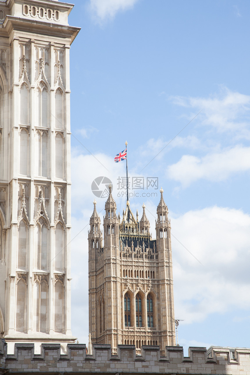 英国伦敦威斯敏特修道院联旗图片