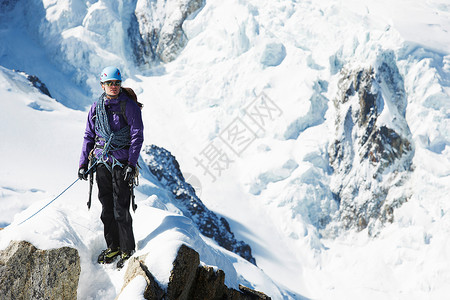 法国查莫尼克斯女登山者图片