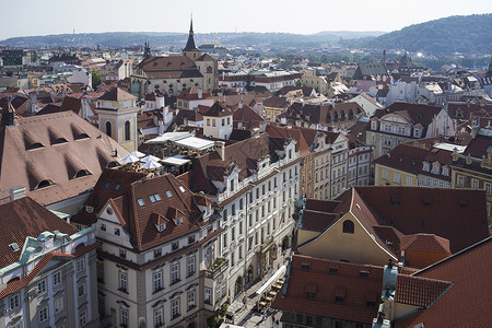 捷克布拉格旧城高角图片