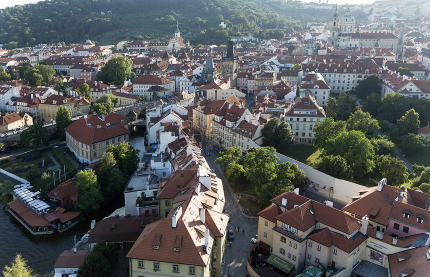 捷克布拉格旧城俯拍图片