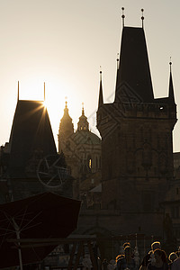 捷克布拉格黄昏旧城图片