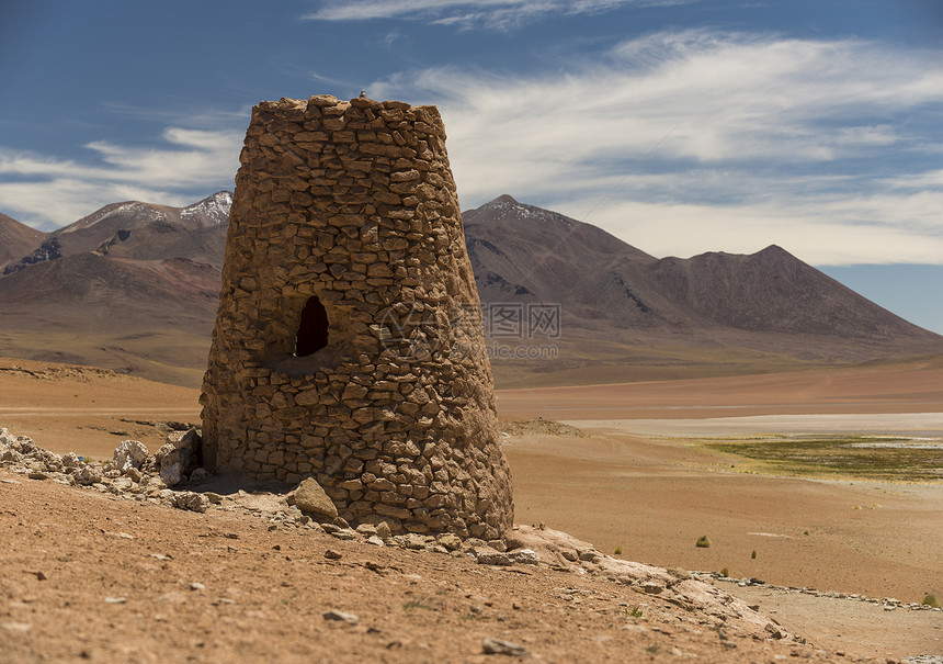 南美洲玻利维亚南阿尔提普拉诺的旧石塔图片