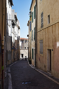 法国马赛巷道外的房子图片