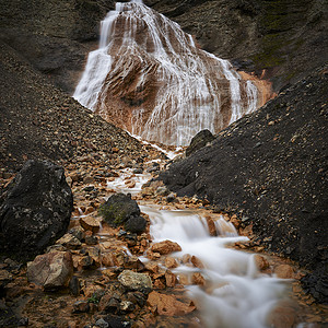 冰岛内陆的瀑布图片