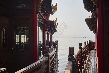 杭州西湖湖畔餐厅景观图片