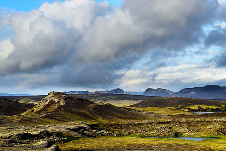 维迪沃顿湖冰岛高地背景图片