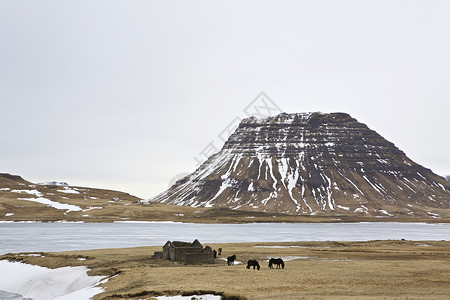 冰岛景观背景图片