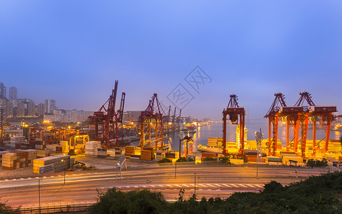 香港航运码头背景图片