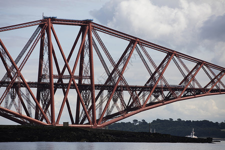 悬臂桥联合王国苏格兰皇后区弗里附近的铁路桥背景