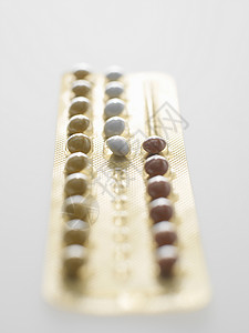 避孕药包中的丸背景图片
