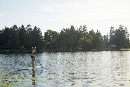 美国华盛顿州西雅图湖划船图片